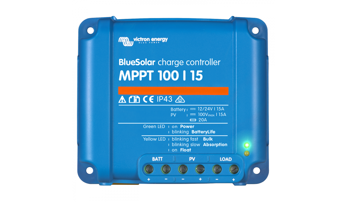 Контроллер заряда BlueSolar MPPT 100/15 (15A, 12/24V, IP65, MPPT 15-100В) Victron Energy